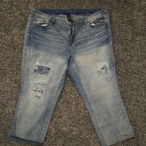 Lane Bryant Light Blue Ankle Jeans